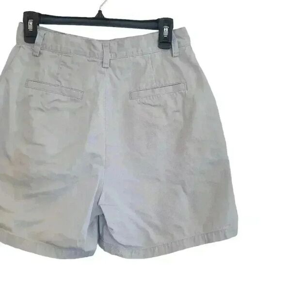 Eddie Bauer Women's Light Stone Gray Cotton Flat Front Shorts - Picture 7 of 9